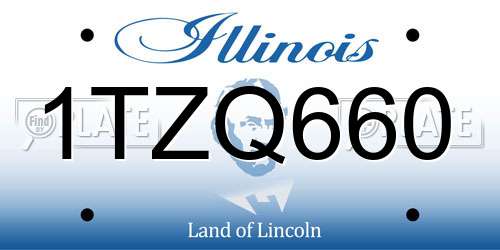 1TZQ660 Illinois License Plate