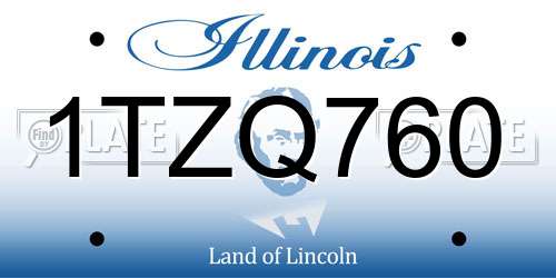 1TZQ760 Illinois License Plate