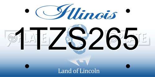 1TZS265 Illinois License Plate
