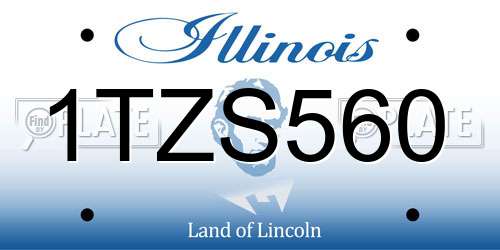 1TZS560 Illinois License Plate
