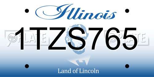 1TZS765 Illinois License Plate