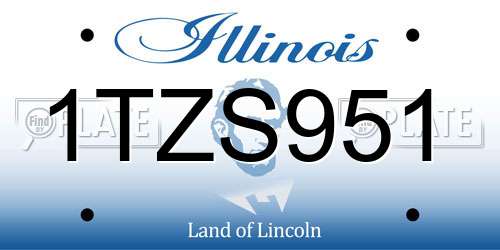 1TZS951 Illinois License Plate