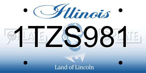 1TZS981 Illinois License Plate