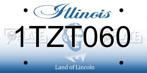 1TZT060 Illinois License Plate