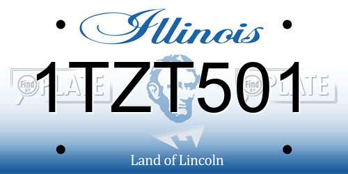1TZT501 Illinois License Plate