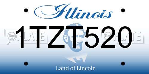 1TZT520 Illinois License Plate