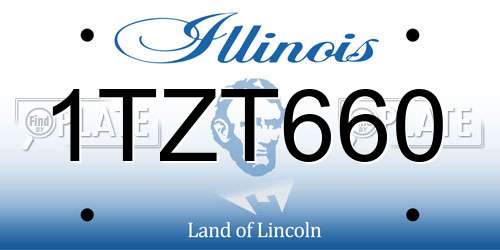 1TZT660 Illinois License Plate