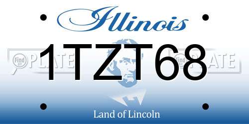 1TZT68 Illinois License Plate