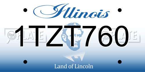 1TZT760 Illinois License Plate