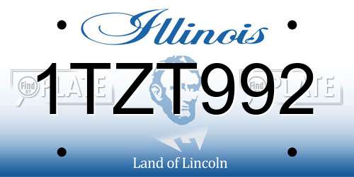 1TZT992 Illinois License Plate