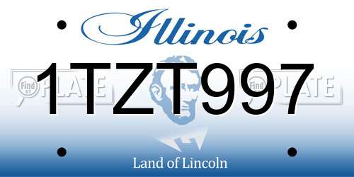 1TZT997 Illinois License Plate