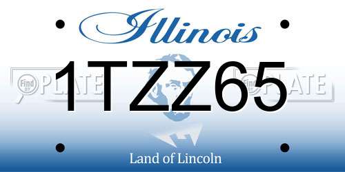1TZZ65 Illinois License Plate