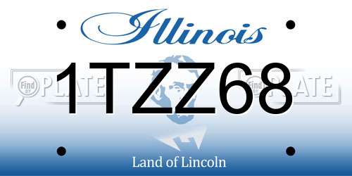 1TZZ68 Illinois License Plate