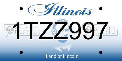 1TZZ997 Illinois License Plate
