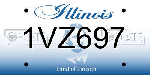 1VZ697 Illinois License Plate