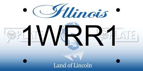 1WRR1 Illinois License Plate