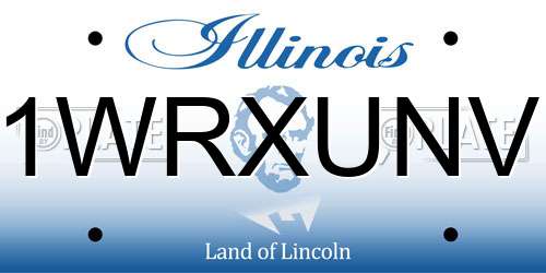 1WRXUNV Illinois License Plate