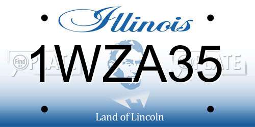 1WZA35 Illinois License Plate
