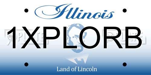 1XPLORB Illinois License Plate
