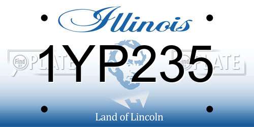 1YP235 Illinois License Plate