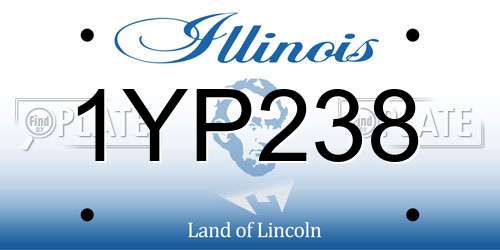 1YP238 Illinois License Plate
