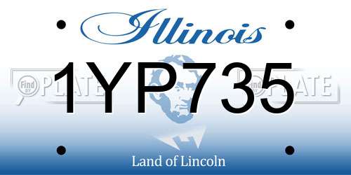 1YP735 Illinois License Plate