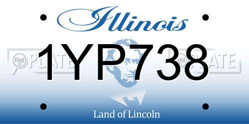 1YP738 Illinois License Plate