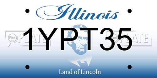1YPT35 Illinois License Plate