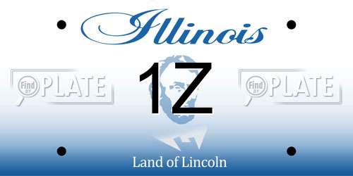 1Z Illinois License Plate