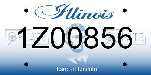 1Z00856 Illinois License Plate