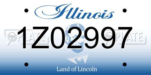 1Z02997 Illinois License Plate