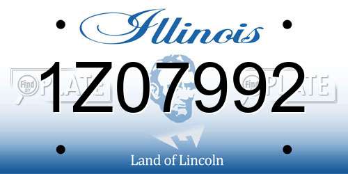 1Z07992 Illinois License Plate