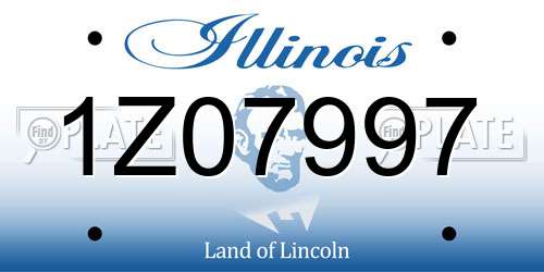 1Z07997 Illinois License Plate