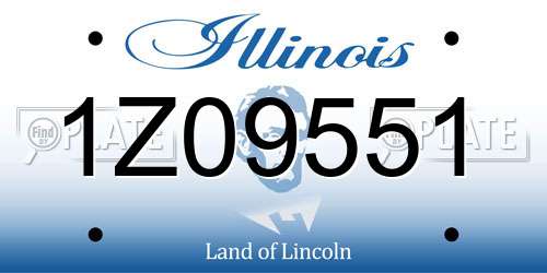 1Z09551 Illinois License Plate