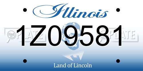 1Z09581 Illinois License Plate