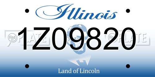 1Z09820 Illinois License Plate