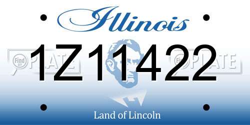 1Z11422 Illinois License Plate