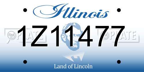 1Z11477 Illinois License Plate