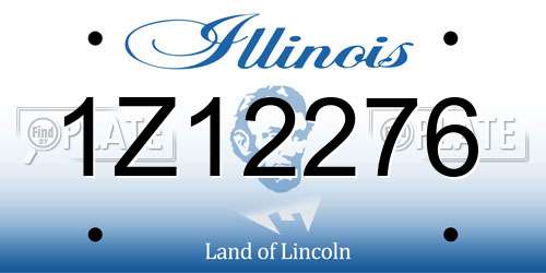 1Z12276 Illinois License Plate