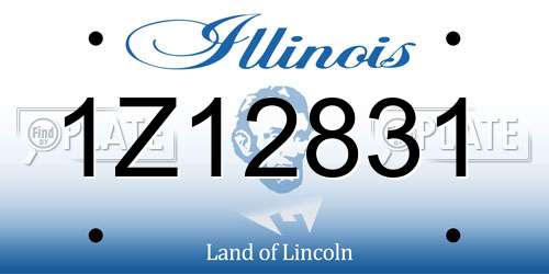 1Z12831 Illinois License Plate