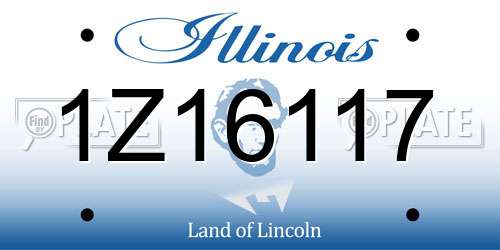 1Z16117 Illinois License Plate