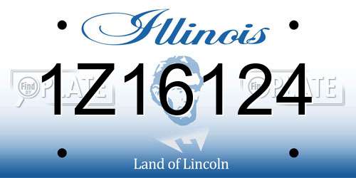 1Z16124 Illinois License Plate