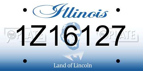 1Z16127 Illinois License Plate
