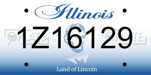 1Z16129 Illinois License Plate