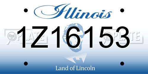 1Z16153 Illinois License Plate