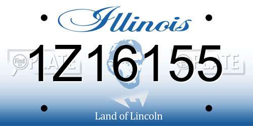 1Z16155 Illinois License Plate