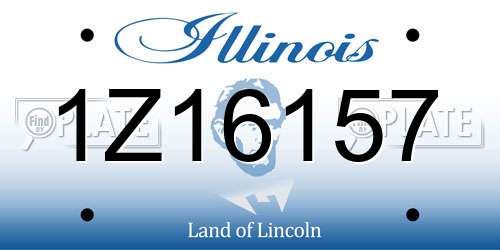 1Z16157 Illinois License Plate