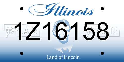 1Z16158 Illinois License Plate