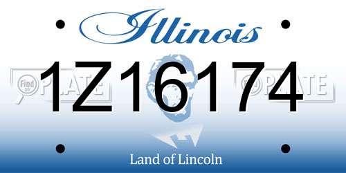 1Z16174 Illinois License Plate