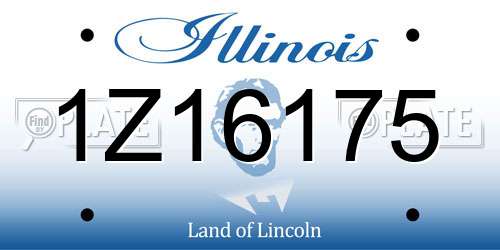 1Z16175 Illinois License Plate